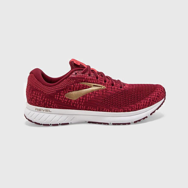 Brooks Revel 3 Womens Road Running Shoes - Red - Philippines (248179KPU)